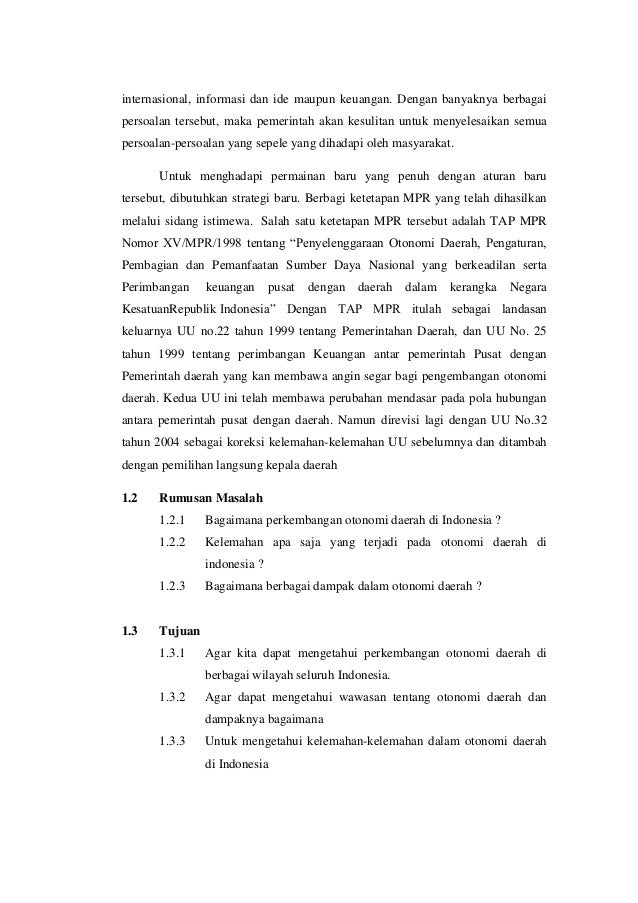 Makalah Otonomi Daerah Pdf